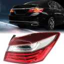 Right Passenger Side Tail Light Compatible with Honda Accord 2016 2017, Rear Tail Lights, Right Brake Turn Signal Taillight, Passenger Side Taillamp Replace HO2805108