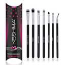 KESHIMA Professional Eye Makeup Brushes Set with Eyeshadow & Blending Brush, Smudge, Angled Crease, Pencil, Angled Eyeliner and Bent Eyeliner