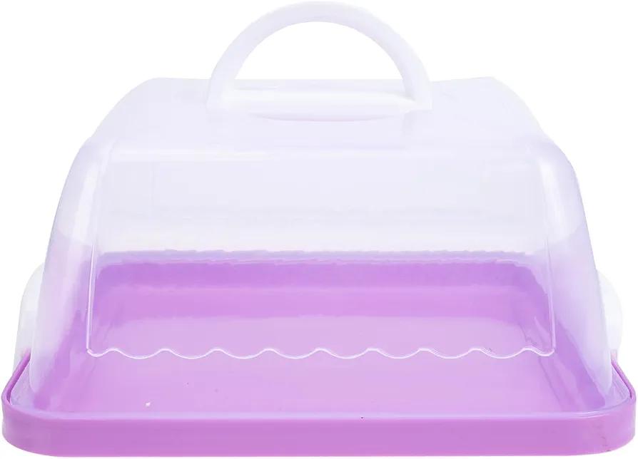 VICASKY Plastic Cake Carrier with Lid Convenient Transport Container for Birthday Cakes Outdoor Events and Parties Transparent Design Easy to Clean