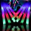 32 PCS Foam Glow Sticks Bulk, LED Foam Sticks in The Dark Party Supplies with 3 Modes Colorful Flashing, Glow Sticks Bulk Party Pack for Wedding, Concert