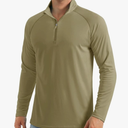 Men's Long Sleeve Sun Shirts UPF 50+ Tees 1/4 Zip Up Fishing Running Rash Guard T-Shirts Outdoor Shirt XL