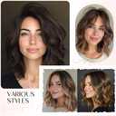 LEEONS 11" Short Wavy Hair Topper, Lightweight & Breathable Synthetic Wiglet for Women with Thinning Hair, 6.5x6.5 Base Natural Look Coverage