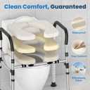 Toilet Seat Riser for Seniors, Raised Toilet Seat with Handles - FSA/HSA Eligible, Adjustable Height & Width, Supports 400 lbs - Universal Fit for Elderly, Handicap, Post-Surgery & Pregnancy