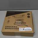 Chicken Shredder Tool Twist Large, BPA Free Meat Shredder with Ergonomic Handle, Non-Slip Food Shredder Tool for Pork, Beef, Set of Chicken Breast Shredder with Brush & Fork (1, Black)