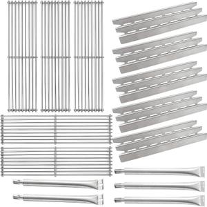 96021 11081 66025 Grill Replacement Parts for Broil-Mate,Huntington and Broil King Baron 540,590 590-S,9235-24 9235-27,Grill Burner,Heat Plates,Grates,5 Pack Set