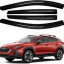 Canvcle Window Visors Rain Guards for 2024 2025 2026 Subaru Crosstrek & Impreza Accessories, Outside-Mount Tape-On Side Window Wind Deflectors Vent Visors Shades Rainproof 4PCS Black