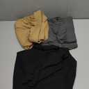Real Essentials 3 Pack: Women's Ribbed Lounge Jogger Casual Pants Cuffed Sweatpants with Pockets (Available in Plus), 2XL