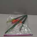 3 Pcs Large Bird of Paradise 32 Inch Permanent Flower,UV Resistant No Fade Flower Part is Made of Soft Rubber PU,Artificial Flower Plants for Home Office,Flower Stem 1/2 Inch,Orange Red