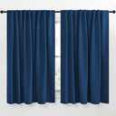 NICETOWN Blackout Curtain Panels Window Draperies - (Moroccan Blue Color) 70x63 inch, 2 Pieces, Rod Pocket & Back Tab Insulating Room Darkening Blackout Drapes for Bedroom
