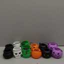 12 Pcs Halloween Pumpkin Baskets Bulk Trick or Treat Candy Buckets Plastic Devil Smile Candy Basket with Handle Pumpkin Resin Charms Jack O Lantern for Halloween Party Favors Decorations Gift