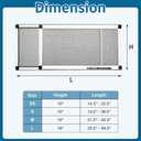 Expandable Window Screen, 2 Pack Adjustable Window Screen (10" H x 14.3" - 25" W) - Extra Small Replacement Window Screens with Frame, Durable Replacement Screen for Window