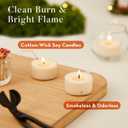 Crenovo Tea Lights Candles 200 Pack, Natural Soy Wax Tealights 6 Hours Non-Toxic, Long Burning, Unscented Small Votive Cup Candles for Wedding, Party, Dinner, Emergency