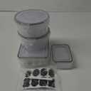 40 PCS Food Storage Containers with Lids Airtight (20 Lids &20 Containers) - Leakproof Meal-Prep Containers for Kitchen Storage Reusable Plastic Microwave/Dishwasher Safe with Labels & Pen