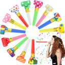 12 Pcs Party Blowers, Colorful Noise Makers Funny Blowout Horns for Birthday New Years Graduation Sporting Events Party Favor Supplies (Paper)