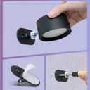 Wall Mounted Lights, 3 Pack Rechargeable RGB Color Changing Light, 3 Color Temps & Remote and Touch, 360 Rotation Dimmable Cordless for Study Bedroom Reading Bedside (Black)