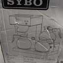 SYBO 12-Cup Commercial Coffee Maker, Pour Over Drip Coffee Maker Brewer with 3 Lower Warmers and 3 Glass Decanters, Stainless Steel Cafetera