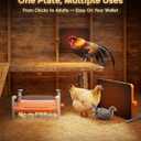 Smart Chicken Coop Heater, 200 Watts Chick Brooder Heating Plate Built-in Adaptive Temperature Sensor, Chicken Brooder Heater, Adaptable to Timer and Temp Controllers,UL-Compliant