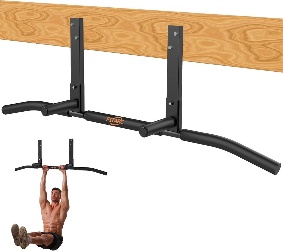 Fitarc Joist Mount Pull Up Bar, Chin Up Bar Ceiling Mount, Heavy Duty, Workout for Home Gym, 42 inch Wide -Patent Pending (Black)