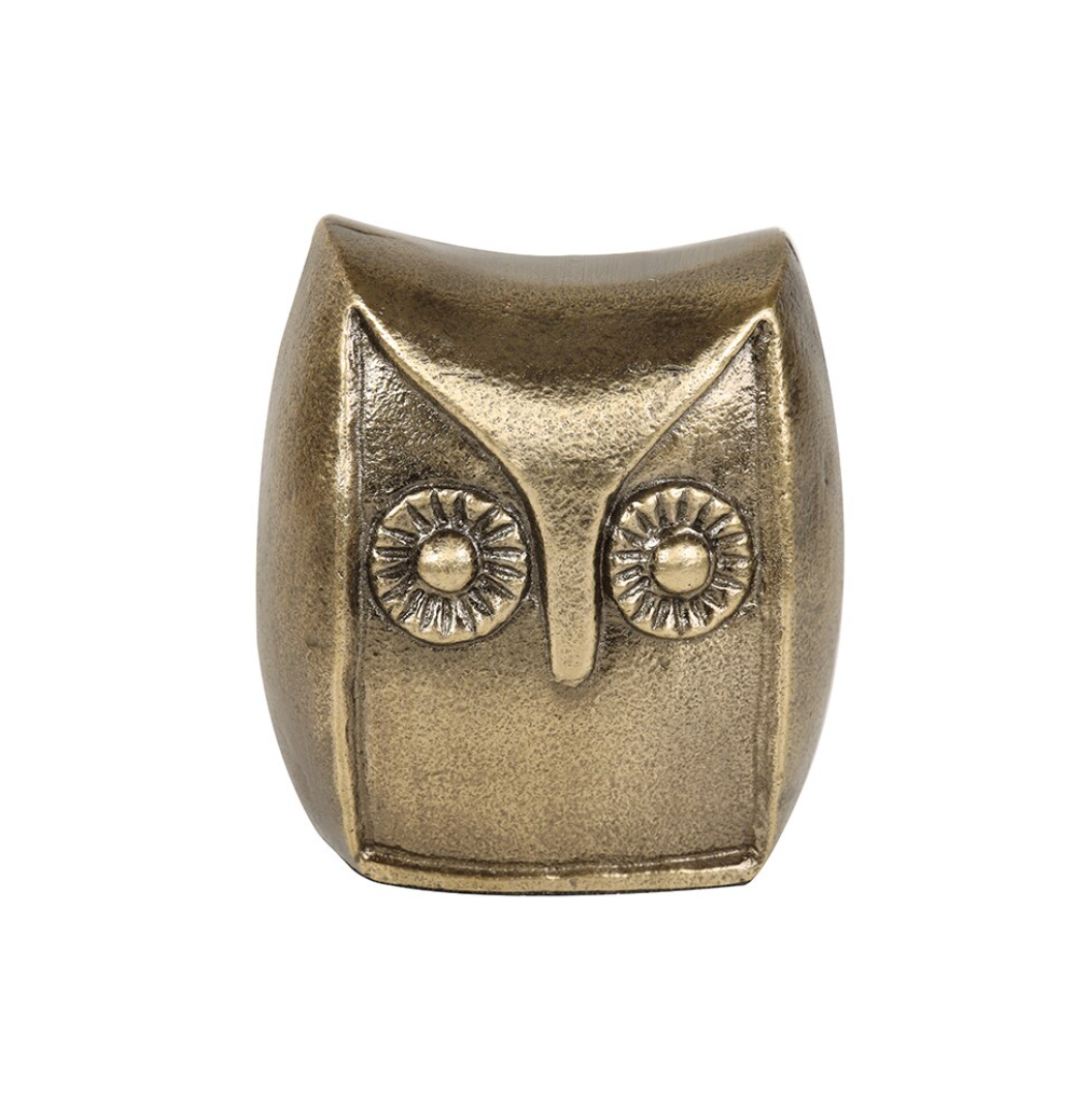 HD Designs Aluminum Owl - Gold