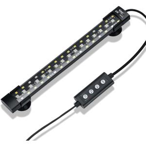 hygger 24/7 Mode Submersible Aquarium LED Light, Full Spectrum Hidden Fish Tank Light with 3 Rows Beads 7 Colors Auto On Off Sunrise-Daylight-Moonlight, Adjustable Timer Brightness 8W