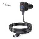 Starlink Mini Car Adapter Cable, 12V-24V USB C Charger 3-in-1 USB-C Port, USB-A Port and DC Male Connector, PD/QC Fast Charging Power Adapter with Digital Display for Trucks, RV (Style D,10 FT)