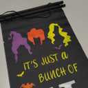 Personalized It's Just A Bunch of Hocus Pocus Garden Flag 12x18 Inch Vertical Double Sided Custom Name Halloween Witch Burlap Yard Flag Holiday Seasonal Outdoor Decoration