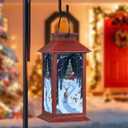 Christmas Decorations,Solar Lanterns with Snowman Outdoor Waterproof Decorative Lights for Christmas Gifts for Women, Mom,(Snowman and a Deer)