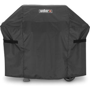 Weber Premium Outdoor Grill Cover, Water-Resistant, Compatible with Large Spirit Series Gas Grills, Black (300 Series - 2 Burner)