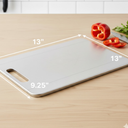 metal cutting board size is 9.25x13"