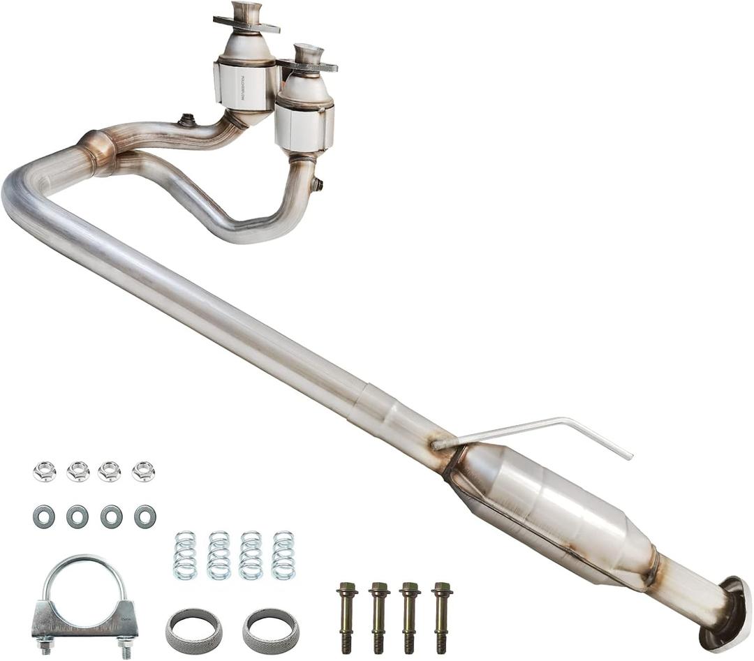 Front&Rear Catalytic Converter Compatible with 2004 2005 2006 Jeep Wrangler 4.0L Dual Y-Pipe Catalytic Convertor High Performance (EPA Compliant)