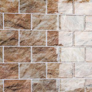 3 x CRE8TIVE 16 Sheets Faux Brick Peel and Stick Backsplash Subway Tile Stick on Backsplash for Kitchen Orange Brown Slate Tile 12"x12" Removable Waterproof Tile Stickers for Bathroom Laundry Room Renters