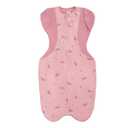 Transition Swaddle Sleep Sack, 3-6 Months, 12-18 lb, Arms In/Out, 2-Way Zipper, Moisture-Wicking Fabric, Improves Sleep, Snug Fit, Helps Calm Startle Reflex (Pink Print)