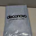 Deconovo Linen Sheer Curtains - Rod Pocket Semi Sheer Window Treatments, Light Filtering Drapes for Living Room & Bedroom, Privacy Balance, Flax Sheer Drapes, 2 Panels, Light Blue, 52W x 84L Inch