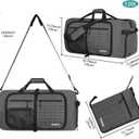 Foldable Travel Duffle Bag for Men Women, Waterproof with Shoe Compartment, 80L 120L Large Collapsible Luggage Bag, Lightweight Packable Duffel for Travel Sports Gym Airline Carry On Checked Bag