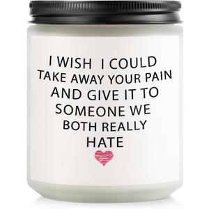 BeauGift Get Well Gifts for Women, Funny Get Well Soon Gifts After Surgery for Family Friend, Thinking of You Feel Better Inspirational Gift for Cancer Breakup Condolence Miscarriage - Lavender Candle