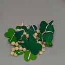 St Patricks Day Decorations St Patricks Day Wreath Wooden Shamrock Wreath Lucky Blessed Welcome Sign for Front Door St Patricks Day Door Decorations for Wall Door Indoor Home Decor