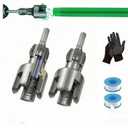 Integrated Internal And External Pipe Thread Tools, 1/2 And 3/4 Pipe Thread Cutting Tools For Industrial Maintenance And Diy Modification To Quickly Stop Leaks (4 points+6 points+PTFE tape+ of gloves)