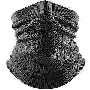 WTACTFUL Winter Neck Gaiter Neck Warmer Half Face Ski Mask Thermal Cover Shield for Cold Weather Windproof Tube Bandana Balaclava for Running Skiing Snowboarding Cycling Motorcycle Riding All Black