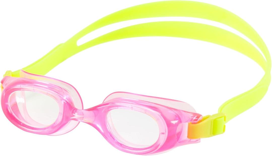 Speedo Junior Hydrospex Print Swim Goggle (One Size, Bright Pink)