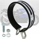 Universal Half Round Motorcycle Exhaust Clip Exhaust Muffler Pipe Bracket Hanger Muffler Pipe Bracket Suitable for Most Motorcycles