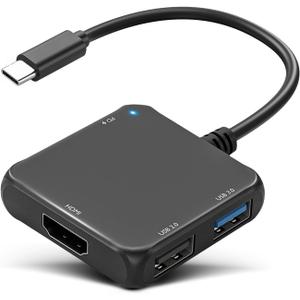 vienon USB C Hub HDMI Adapter, 4-in-1 USB C to HDMI 4K Adapter with PD 100W, USB 3.0 5Gbps for MacBook, iPad Pro, XPS, Surface, TV Dock Station for Switch/Steam Deck Dock