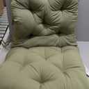 Blazing Needles Solid Twill Swivel Rocker Chair Cushion, 48" x 24", Sage