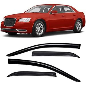DYRDINSHOW Window Visor 4pcs Tape-On Rain Guards, Wind Deflector Compatible with 2011-2022 Chrysler 300 Rain Guards Shield Shade Smoke