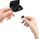SZHTFX Invisible Earbuds Small Bluetooth Earbuds Mini Wireless Discreet Earbud for Music, Home, Work(Black)
