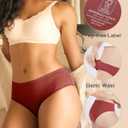 BAMBOO COOL Womens Underwear, Moisture-Wicking Briefs, Soft and Breathable Panties, Mid Waist, 5-Pack, XL