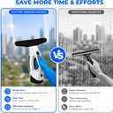 Window Vacuum Squeegee Cordless, Electric Window Cleaner Squeegee with 2000Pa Suction, 280mm Wide Blade, 150ml Tank for Shower Glass, Mirrors, Tiles & Car Windows