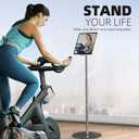 OATSBASF Heavy-Duty Tablet Floor Stand - 66.1" Height-Adjustable, Overhead Bed Phone/Tablet Holder, Fits 4.7-12.9" iPad Pro/Air/Mini, Kindle & Cell Phones