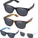 4 Pack Premium Bifocal Reading Sunglasses for Men Women Classic Outdoor UV400 Unisex Fashion Sun Readers Glasses with Spring Hinge,+1.5 strength