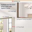 Keonjinn 24x30 Inch Brushed Nickel Bathroom Mirror for Over Sink, Rectangle
