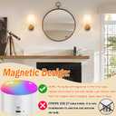 Wall Sconce Battery Operated Wall Light Fixure with Remote Control, Dimmable Battery Operated Wall Sconces Set Of Two, Indoor Wireless Wall Mounted Lamp with Rechargable Bulb For Bedroom Living Room (